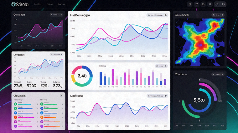 体育数据可视化图表与赛事分析界面展示画面