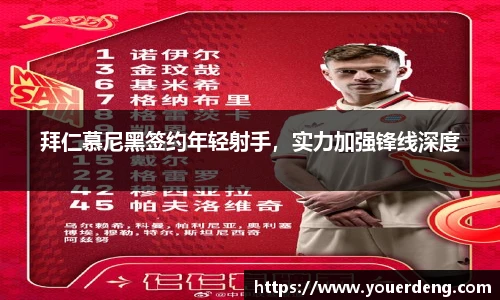 拜仁慕尼黑签约年轻射手，实力加强锋线深度