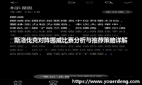 斯洛伐克对阵挪威比赛分析与推荐策略详解